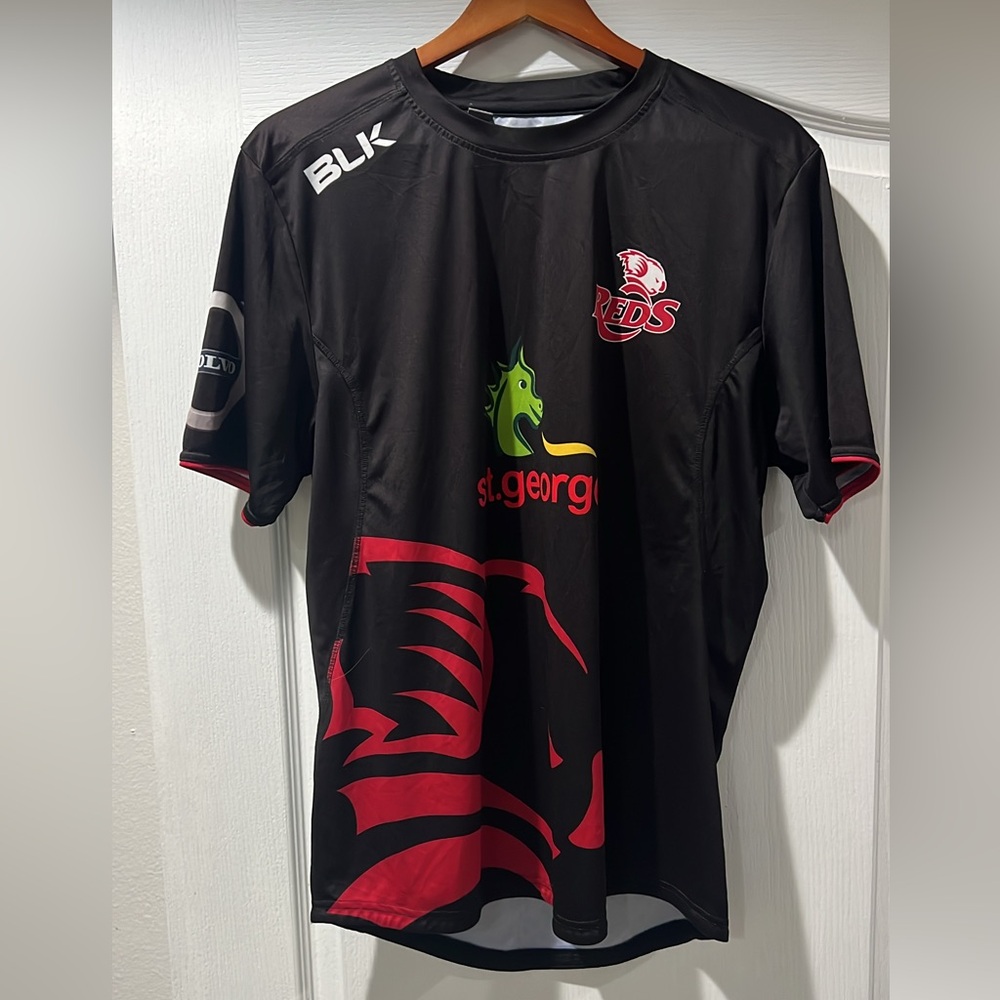Queensland Reds St George BLK Jersey Shirt Rugby size M